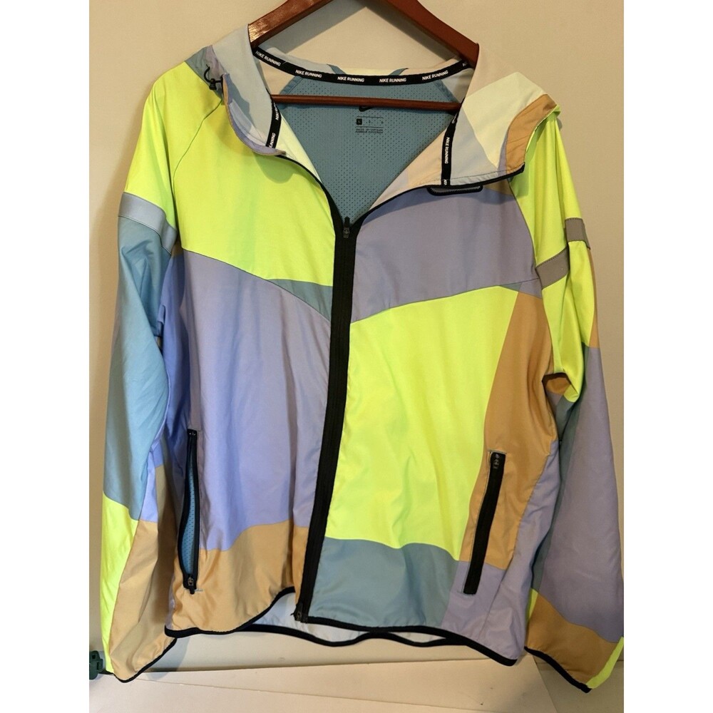 Nike Windrunner Wild Run Men’s L Colorblock Hooded Windbreaker Jacket